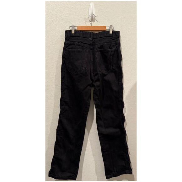 ZARA Cutout High-Waisted Eyelet Black Jeans - Picture 6 of 6